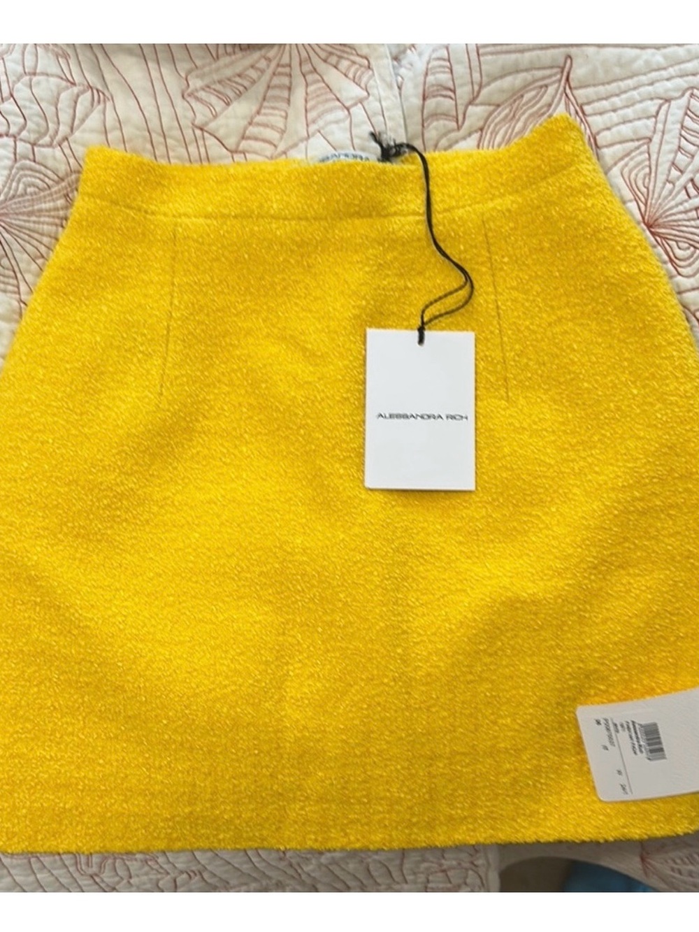 Alessandra Rich Yellow Mini Skirt
